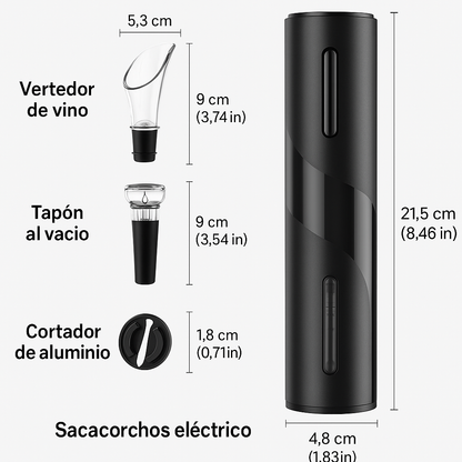 Nuevo set sacacorchos eléctrico