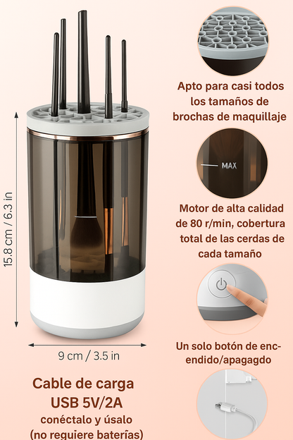 LIMPIADOR DE BROCHAS MAQUILLAJE ELÉCTRICO