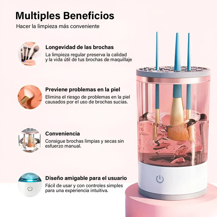 LIMPIADOR DE BROCHAS MAQUILLAJE ELÉCTRICO