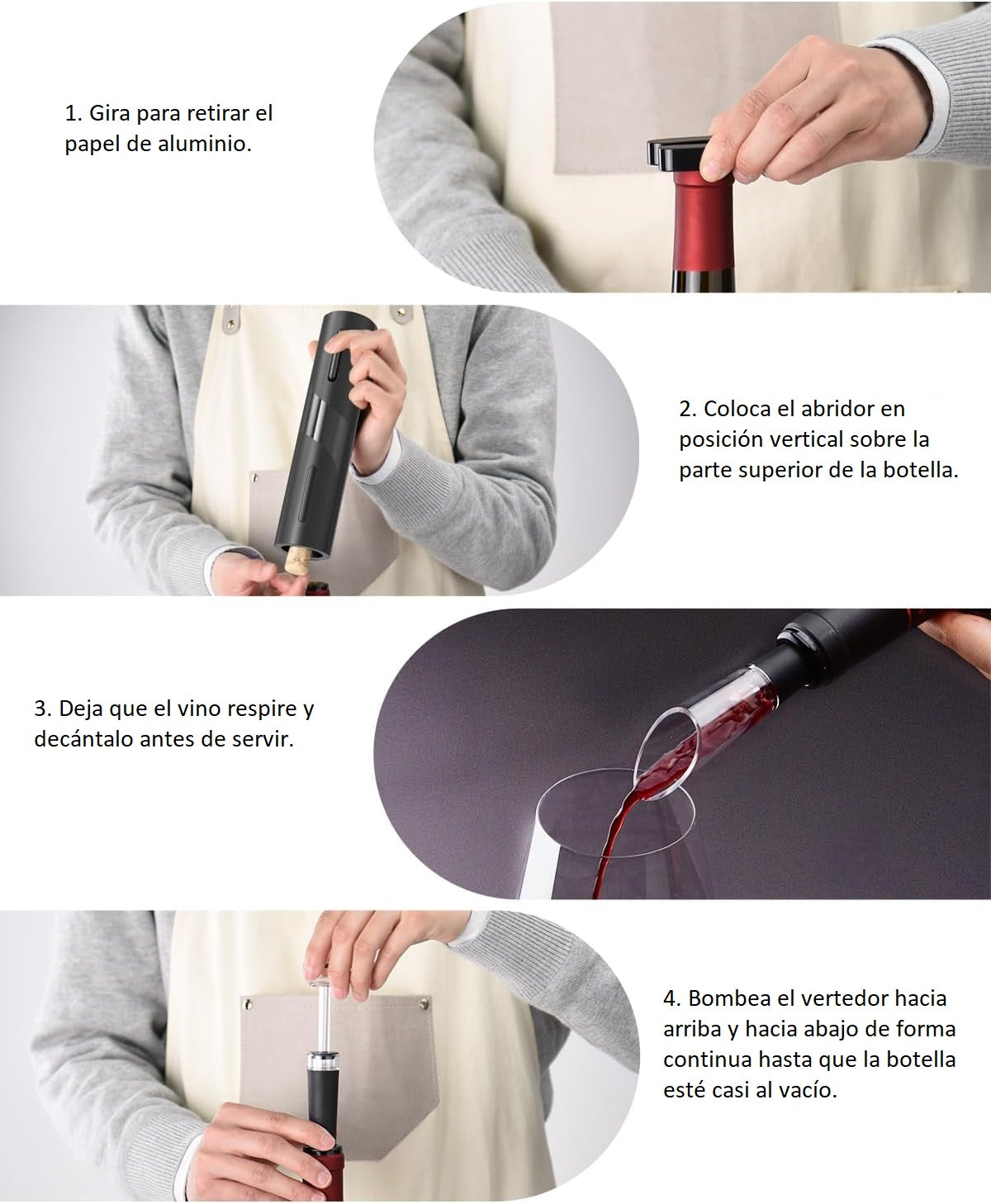 Nuevo set sacacorchos eléctrico