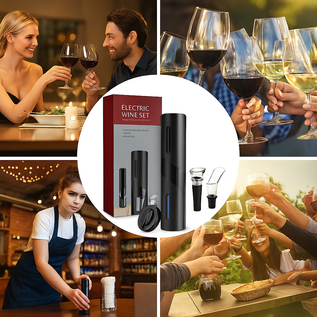 Nuevo set sacacorchos eléctrico