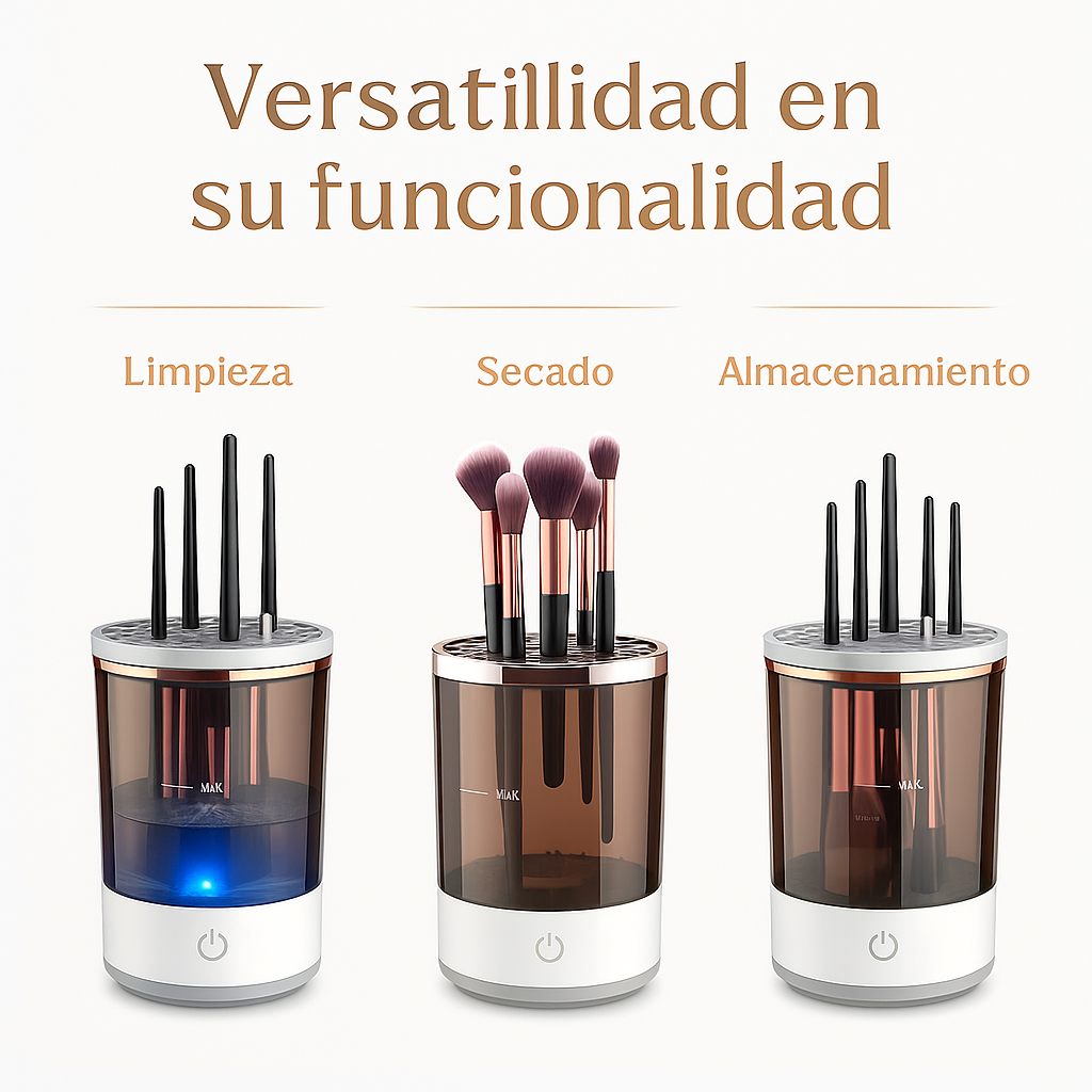 LIMPIADOR DE BROCHAS MAQUILLAJE ELÉCTRICO