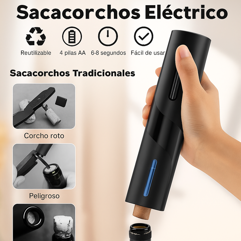 Nuevo set sacacorchos eléctrico