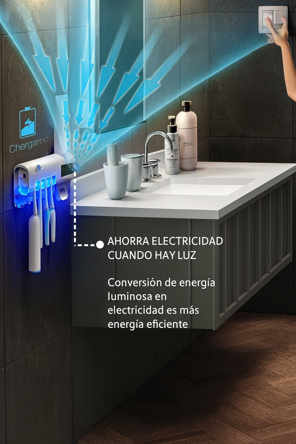 Soporte cepillos esterilizador UV