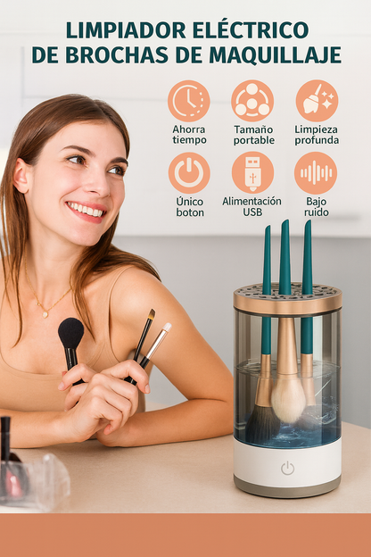 LIMPIADOR DE BROCHAS MAQUILLAJE ELÉCTRICO