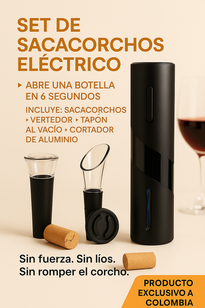 Nuevo set sacacorchos eléctrico